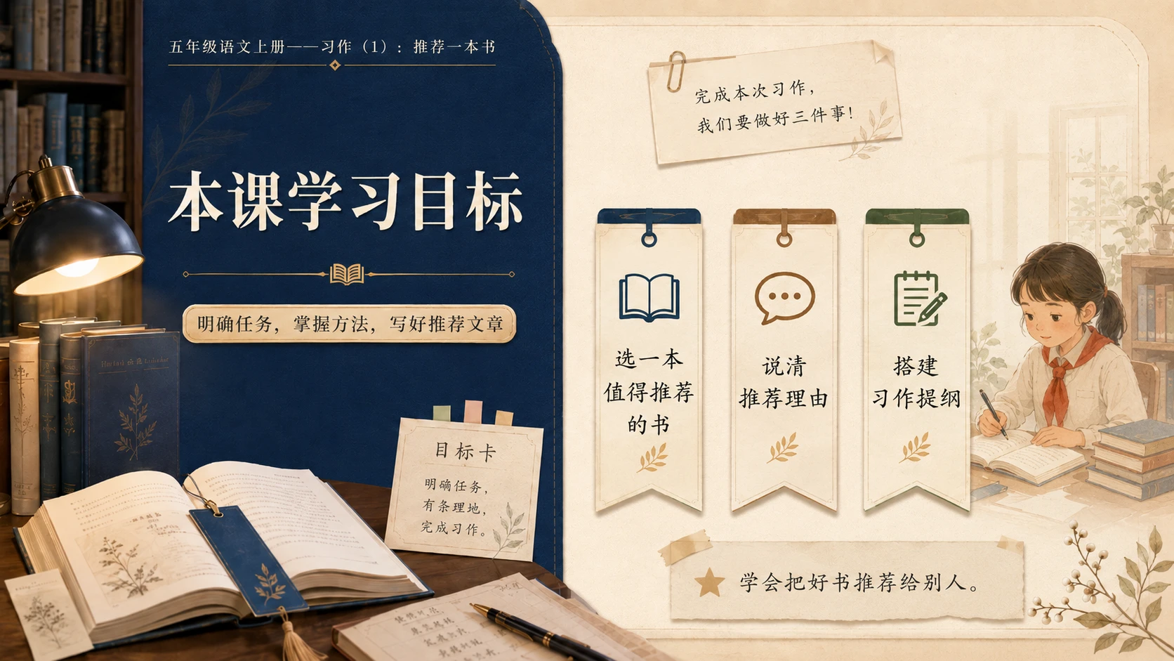 小学六年制统编教材系列课件——五年级语文上册：习作：推荐一本书（1） - 预览图3