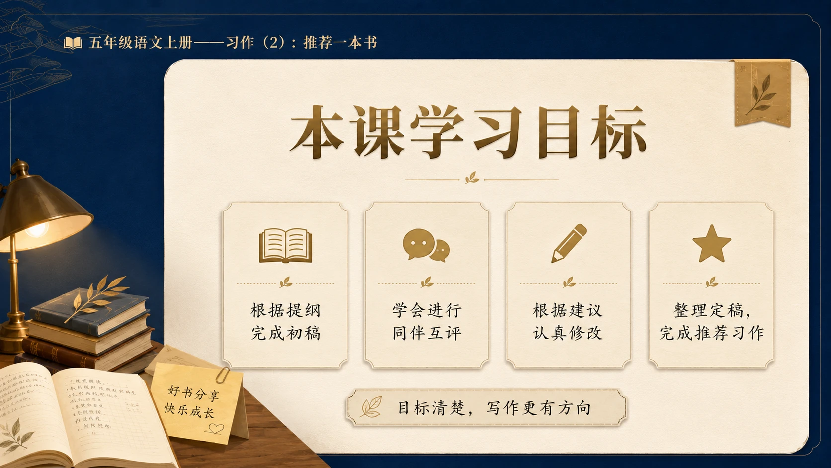 小学六年制统编教材系列课件——五年级语文上册：习作：推荐一本书（2） - 预览图3