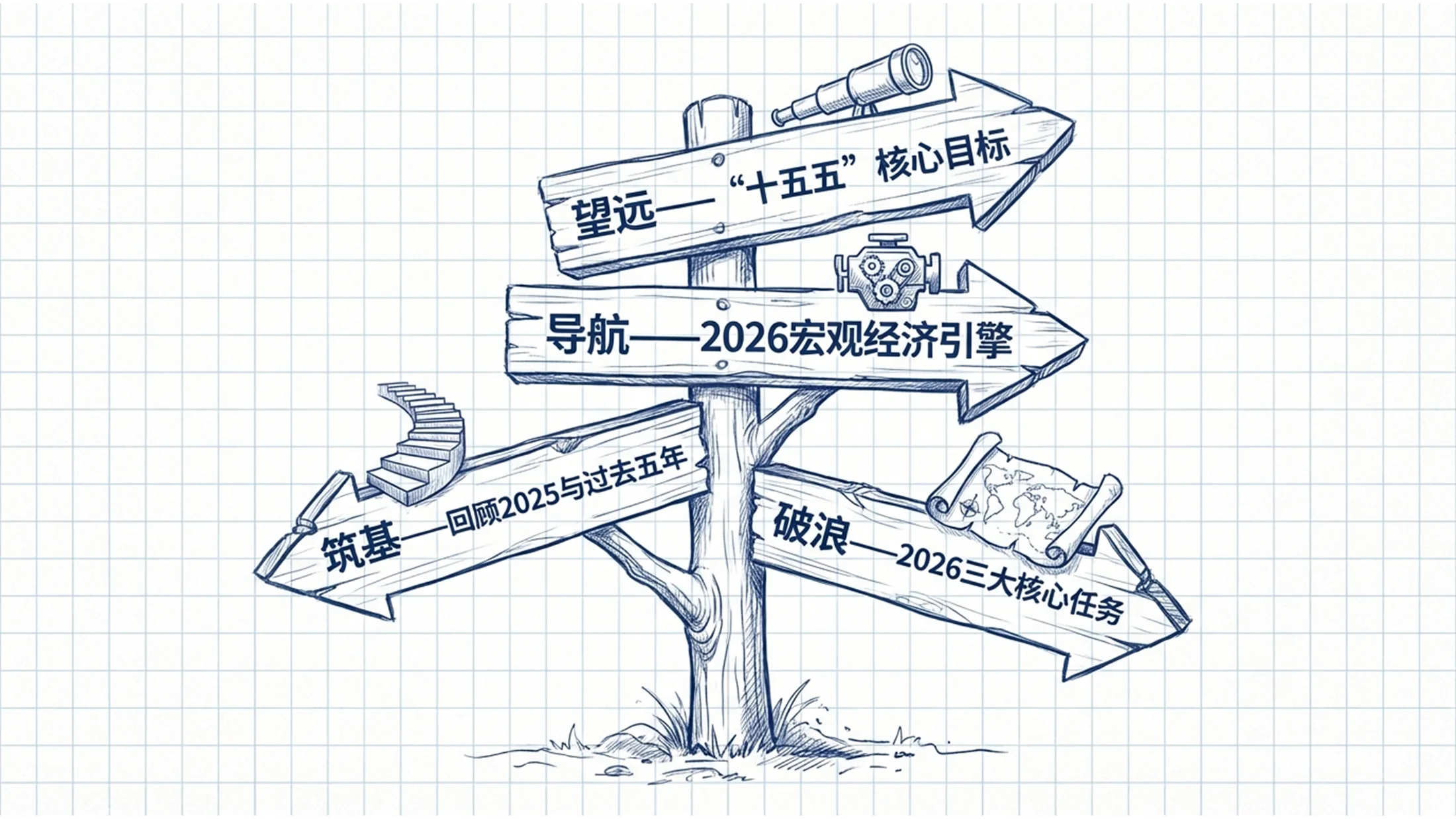 铅笔手绘动画风格政府工作报告PPT - 预览图1