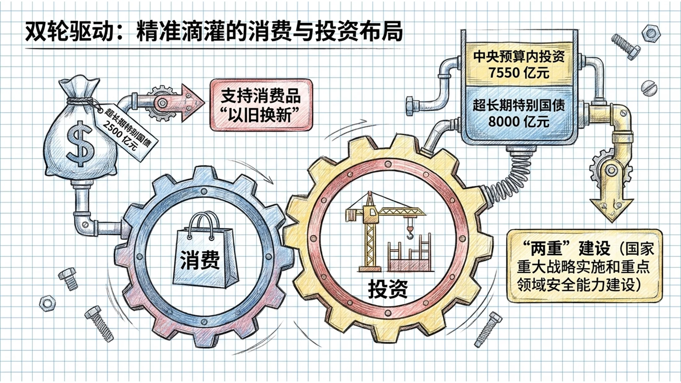 铅笔手绘动画风格政府工作报告PPT - 预览图8