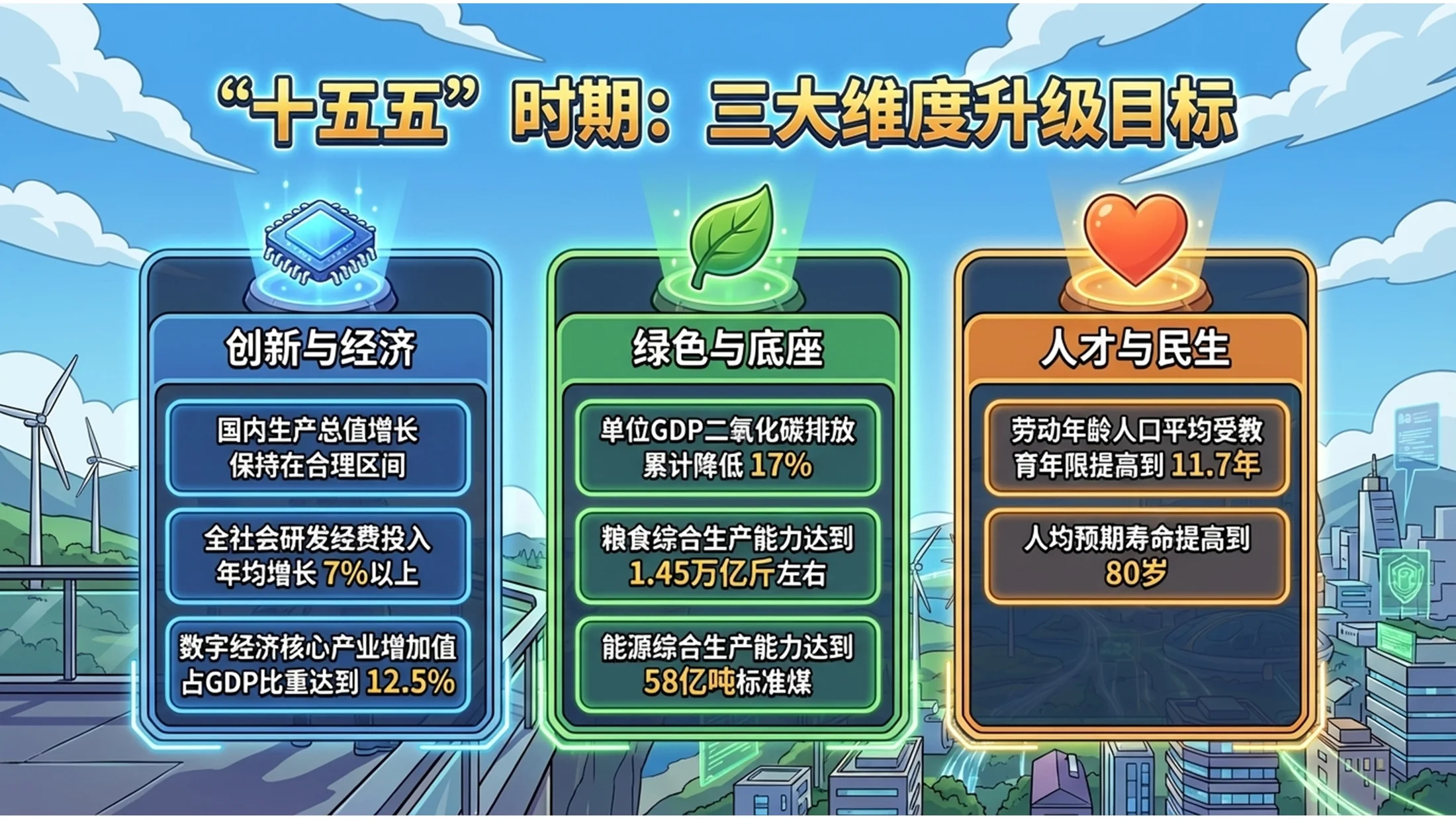卡通绘图渲染风格政府工作报告PPT - 预览图6