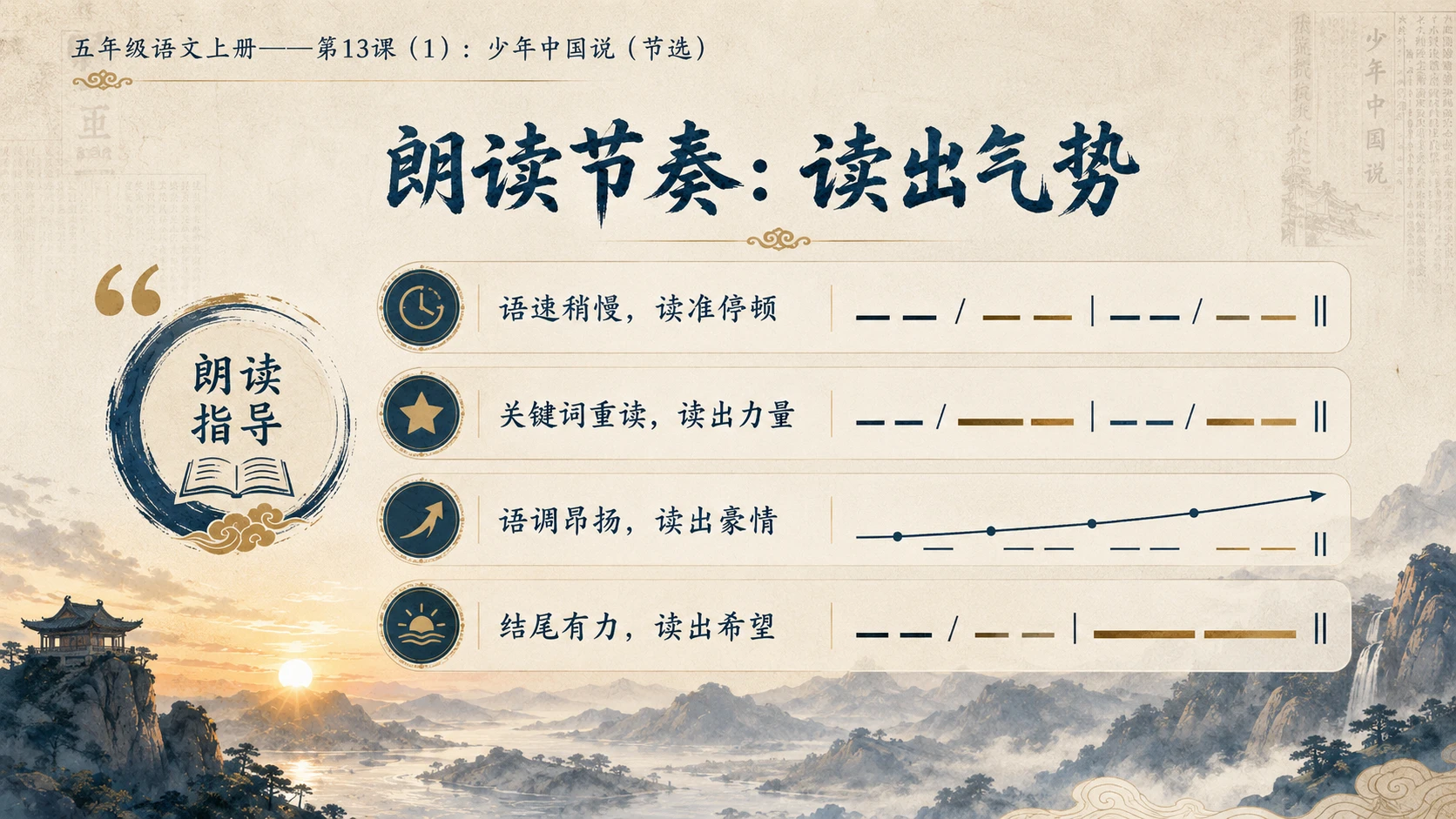 小学六年制统编教材系列课件——五年级语文上册第13课（1）：少年中国说（节选） - 预览图10