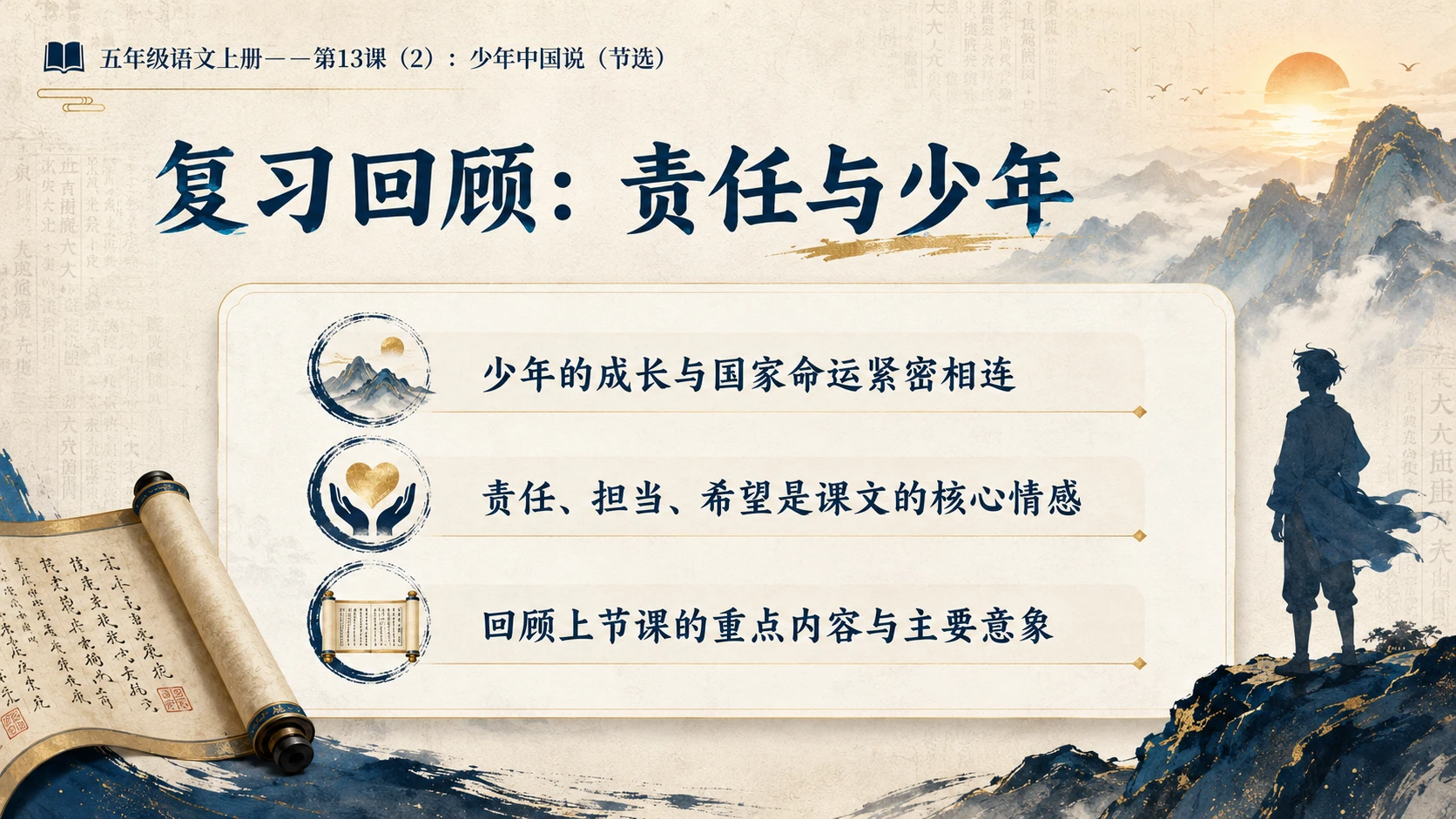 小学六年制统编教材系列课件——五年级语文上册第13课（2）：少年中国说（节选） - 预览图2