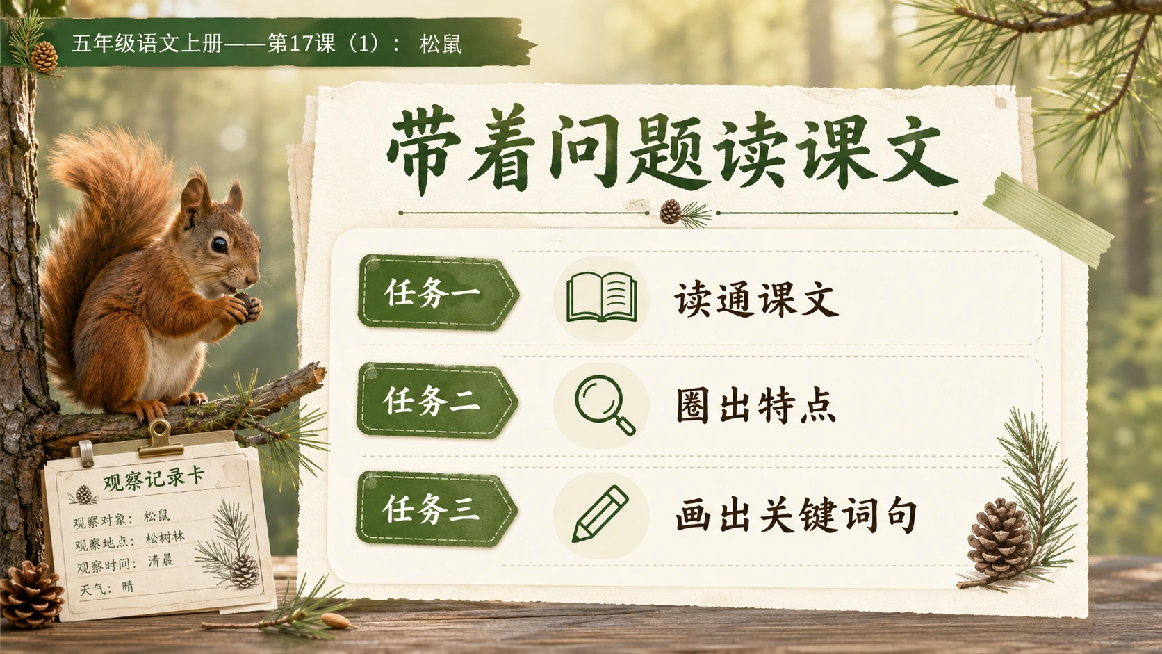小学六年制统编教材系列课件——五年级语文上册第17课（1）：松鼠 - 预览图7