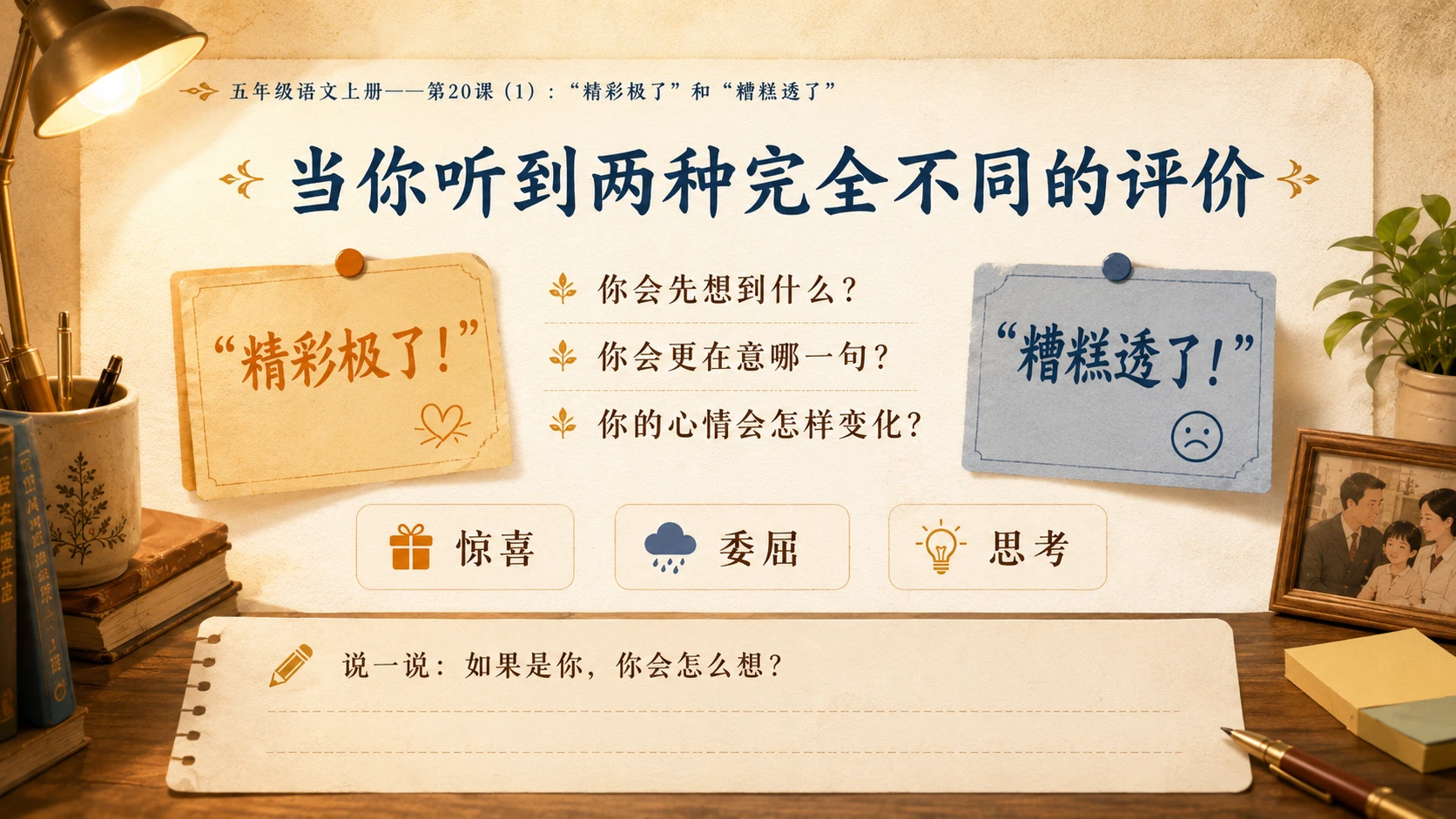 小学六年制统编教材系列课件——五年级语文上册第20课（1）：“精彩极了”和“糟糕透了” - 预览图3