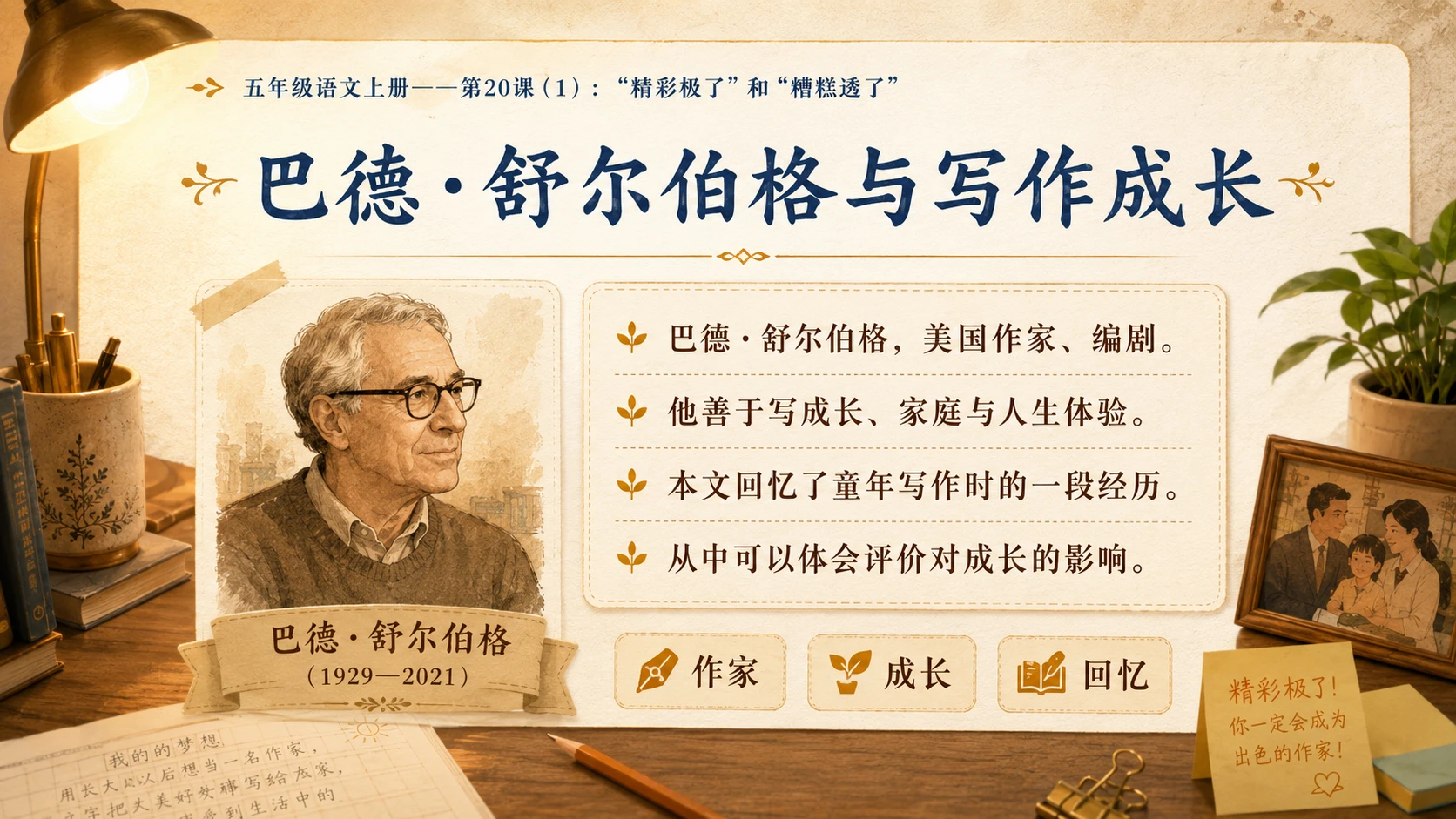 小学六年制统编教材系列课件——五年级语文上册第20课（1）：“精彩极了”和“糟糕透了” - 预览图5