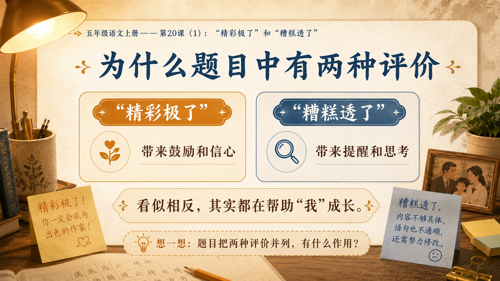 小学六年制统编教材系列课件——五年级语文上册第20课（1）：“精彩极了”和“糟糕透了” - 预览图9
