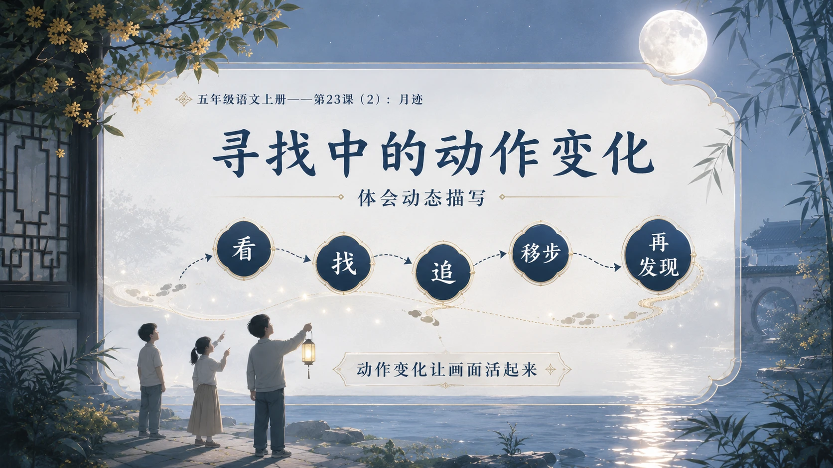 小学六年制统编教材系列课件——五年级语文上册第23课（2）：月迹 - 预览图7