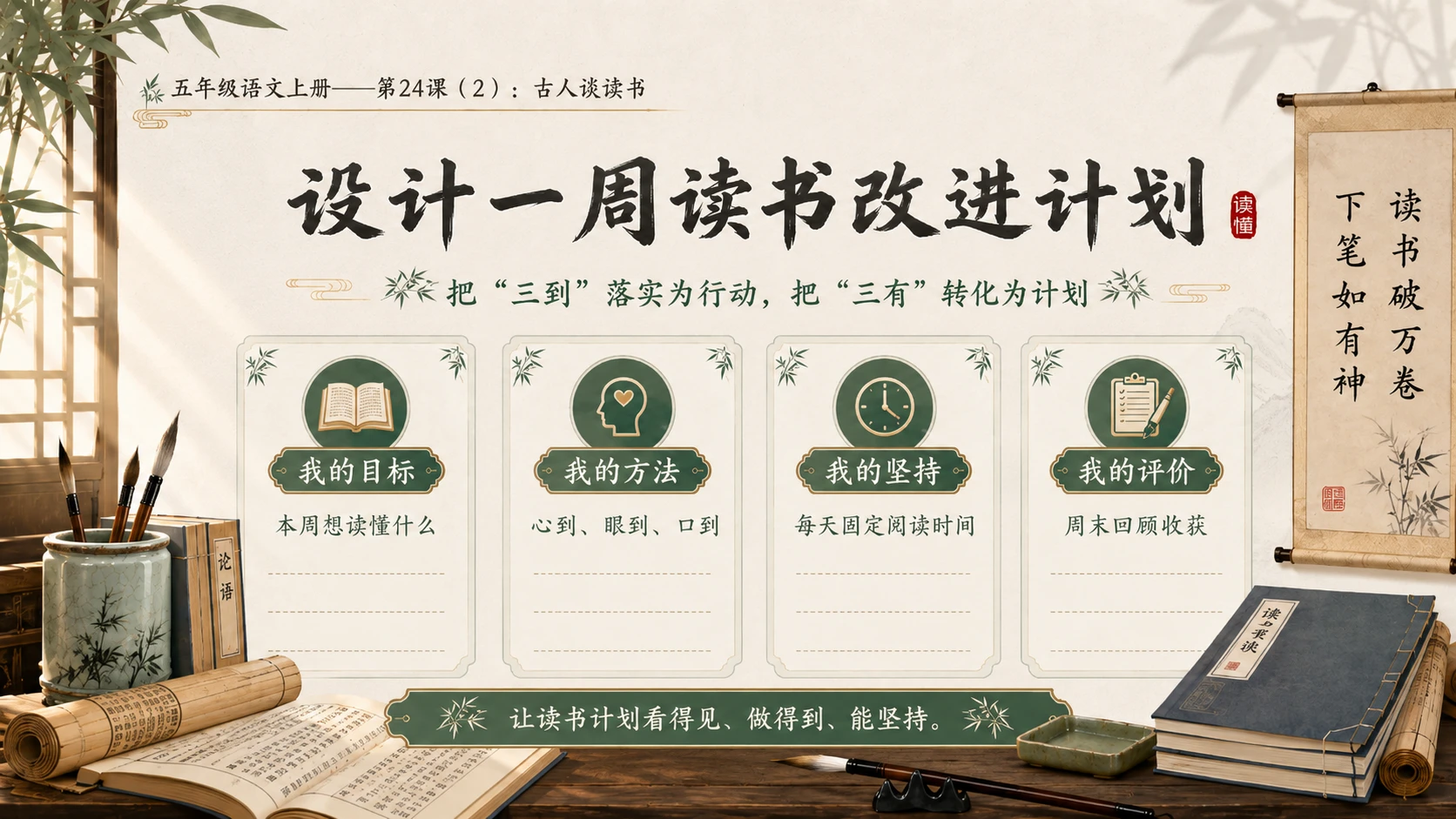 小学六年制统编教材系列课件——五年级语文上册第24课（2）：古人谈读书 - 预览图15