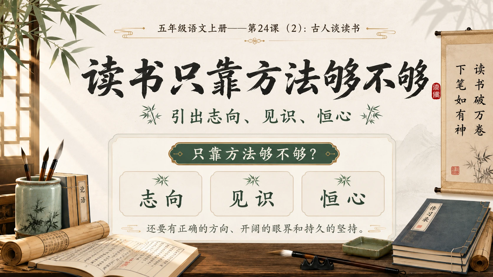 小学六年制统编教材系列课件——五年级语文上册第24课（2）：古人谈读书 - 预览图4