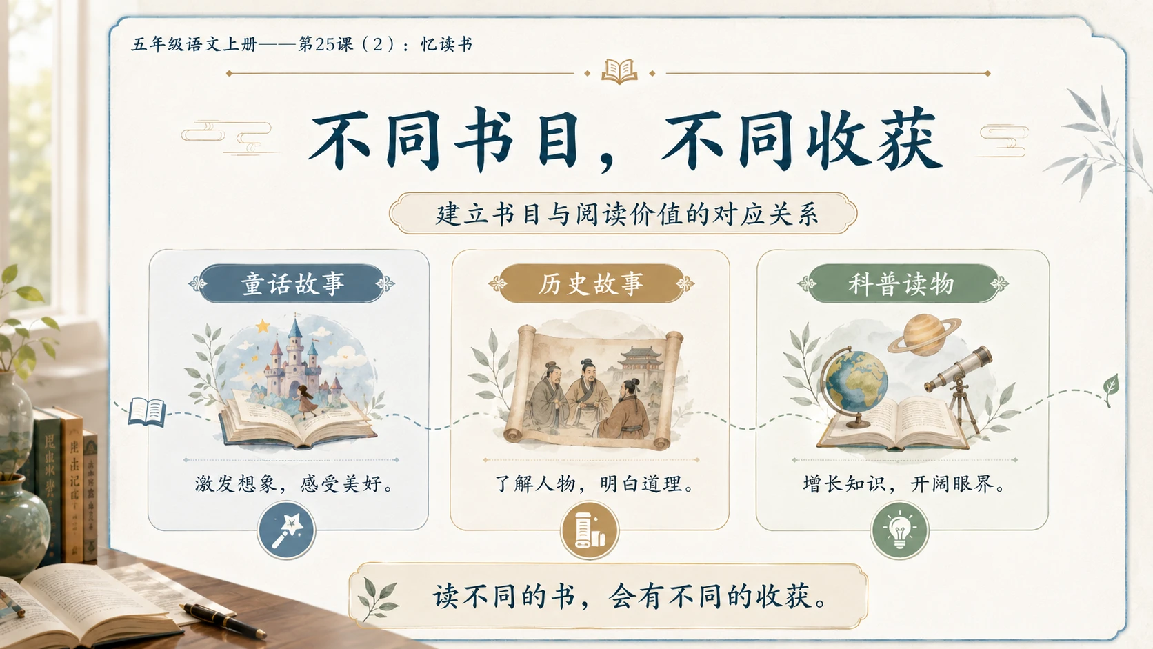 小学六年制统编教材系列课件——五年级语文上册第25课（2）：忆读书 - 预览图7