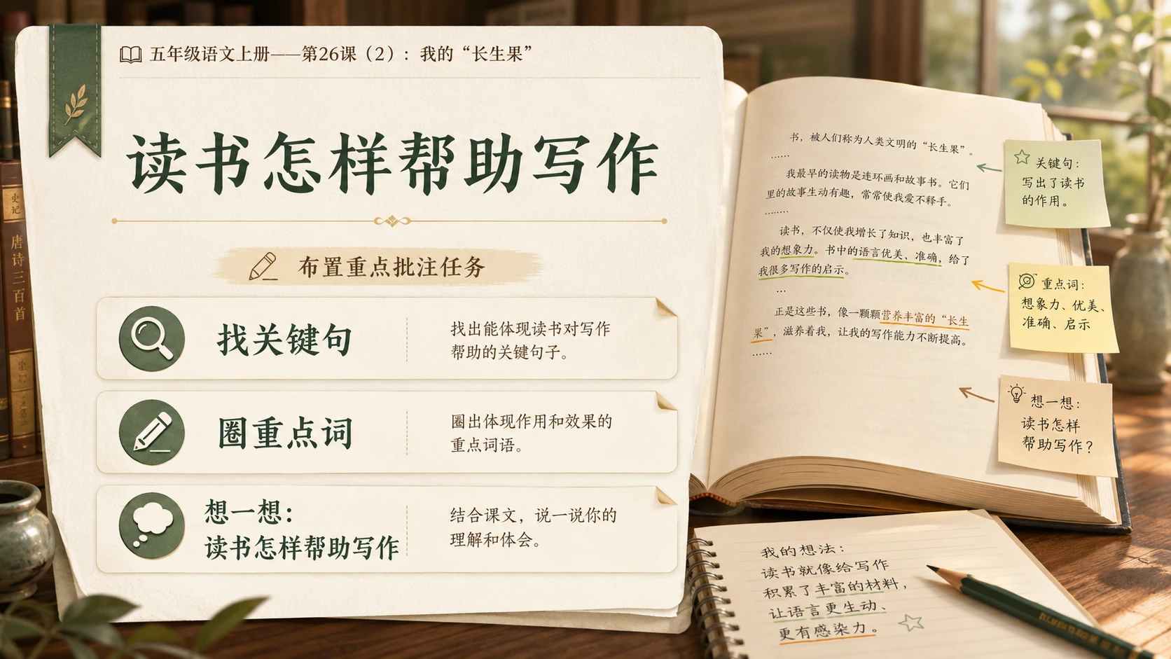 小学六年制统编教材系列课件——五年级语文上册第26课（2）：我的“长生果” - 预览图4