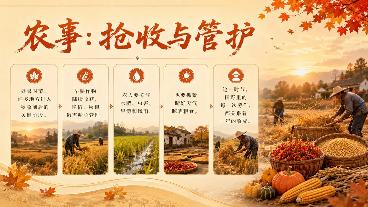 《处暑：暑退秋澄，万物渐收》二十四节气传统文化科普PPT课件 - 预览图12