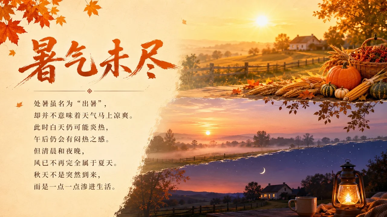《处暑：暑退秋澄，万物渐收》二十四节气传统文化科普PPT课件 - 预览图5