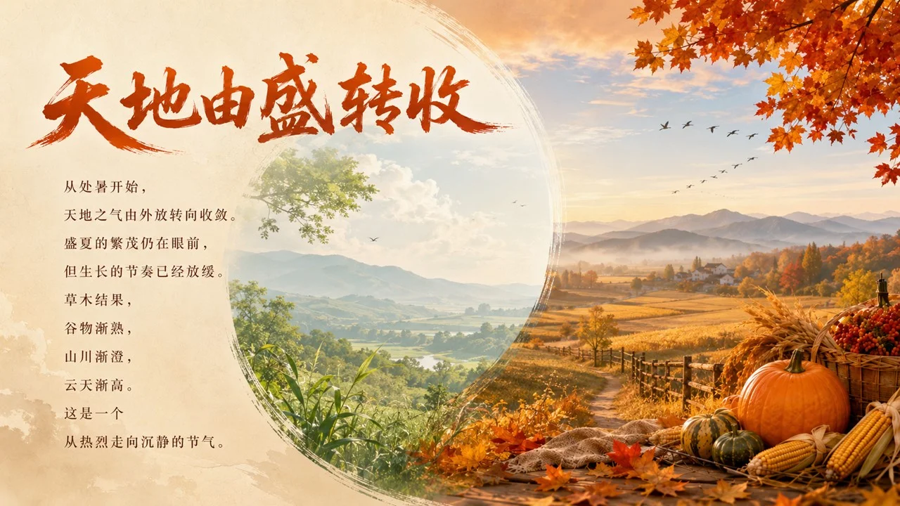 《处暑：暑退秋澄，万物渐收》二十四节气传统文化科普PPT课件 - 预览图7