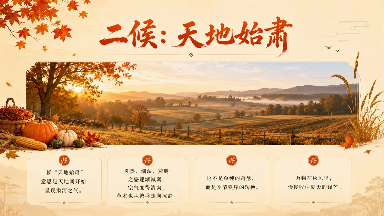 《处暑：暑退秋澄，万物渐收》二十四节气传统文化科普PPT课件 - 预览图10