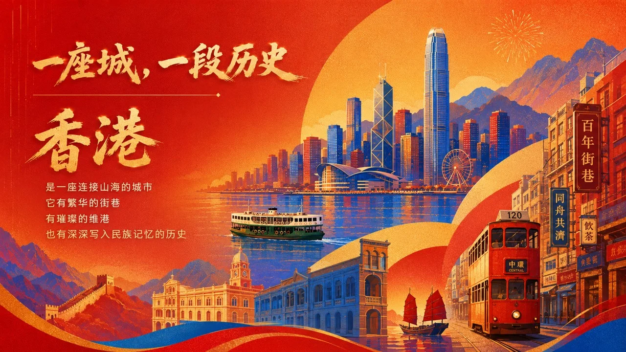 《原来，我们见证香港回归已经29年了》庆祝香港回归祖国29周年主题PPT课件 - 预览图4