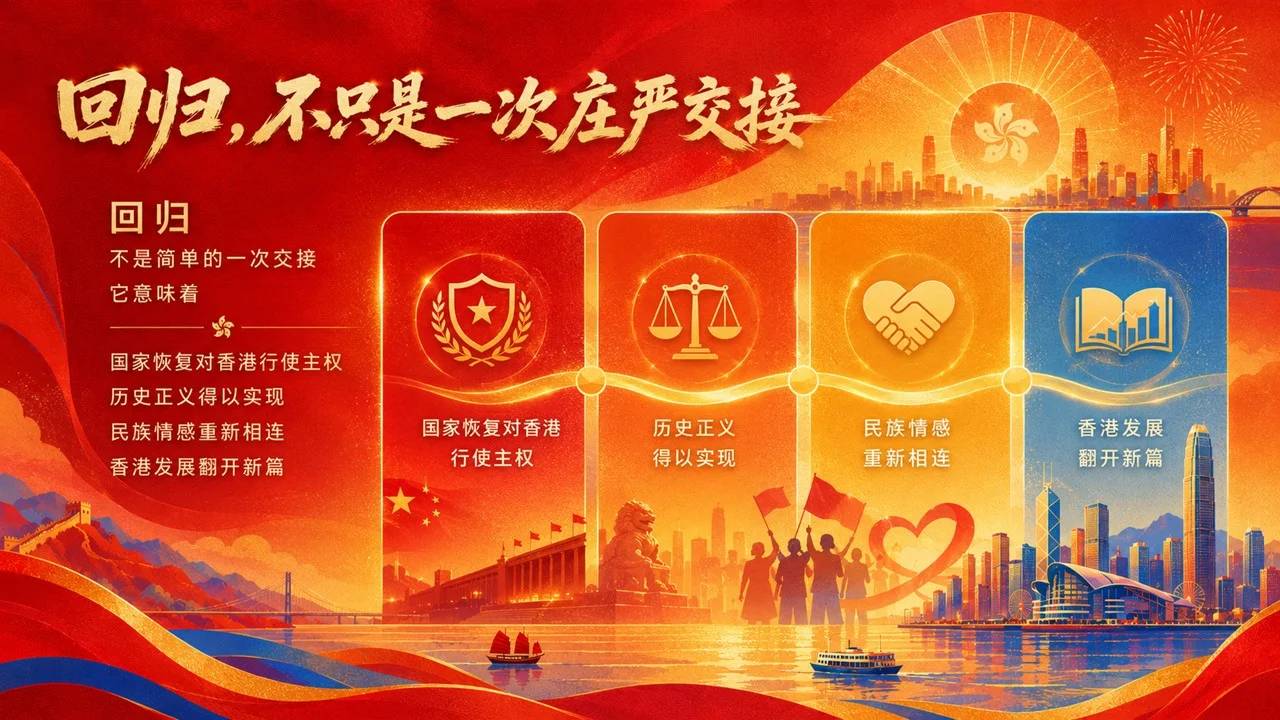 《原来，我们见证香港回归已经29年了》庆祝香港回归祖国29周年主题PPT课件 - 预览图5