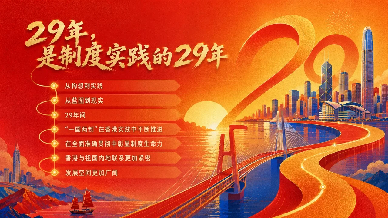 《原来，我们见证香港回归已经29年了》庆祝香港回归祖国29周年主题PPT课件 - 预览图8