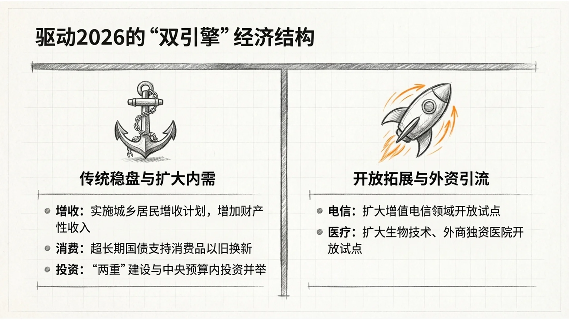 线条草图手绘铅笔画风格政府工作报告PPT - 预览图7
