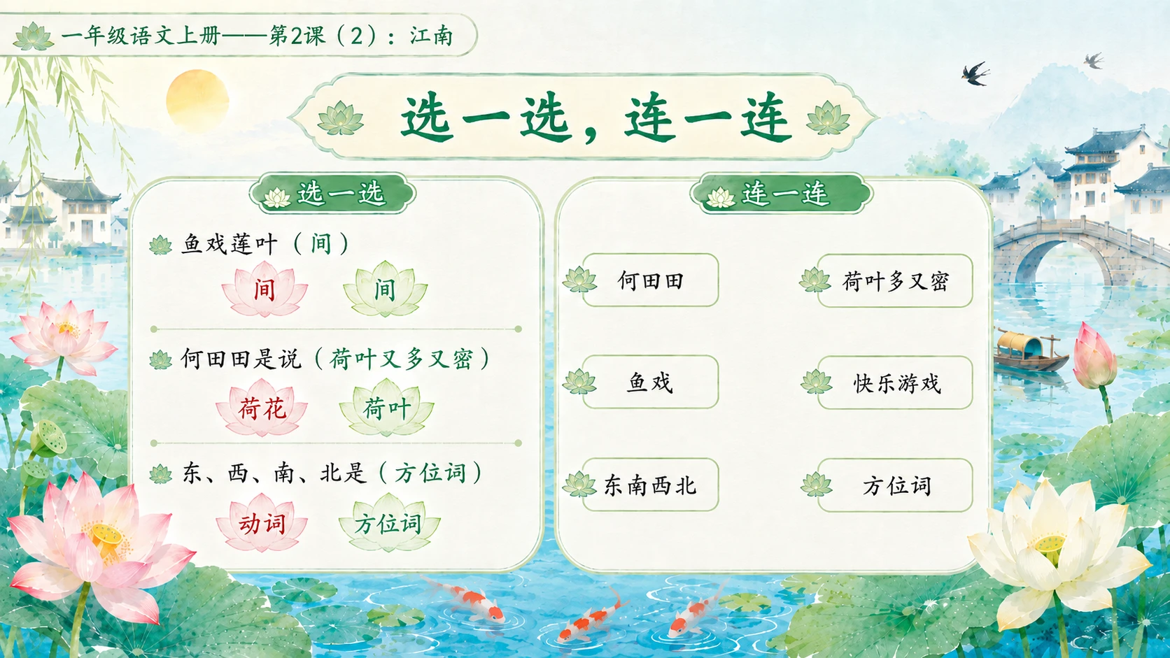 小学六年制统编教材系列课件——一年级语文上册第2课（2）：江南 - 预览图18