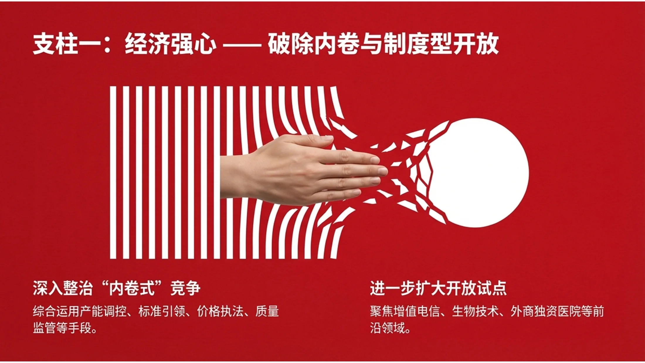 红色背景逼真手型大字报政府工作报告PPT - 预览图8