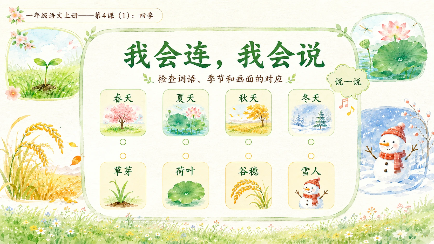 小学六年制统编教材系列课件——一年级语文上册第4课（1）：四季 - 预览图14