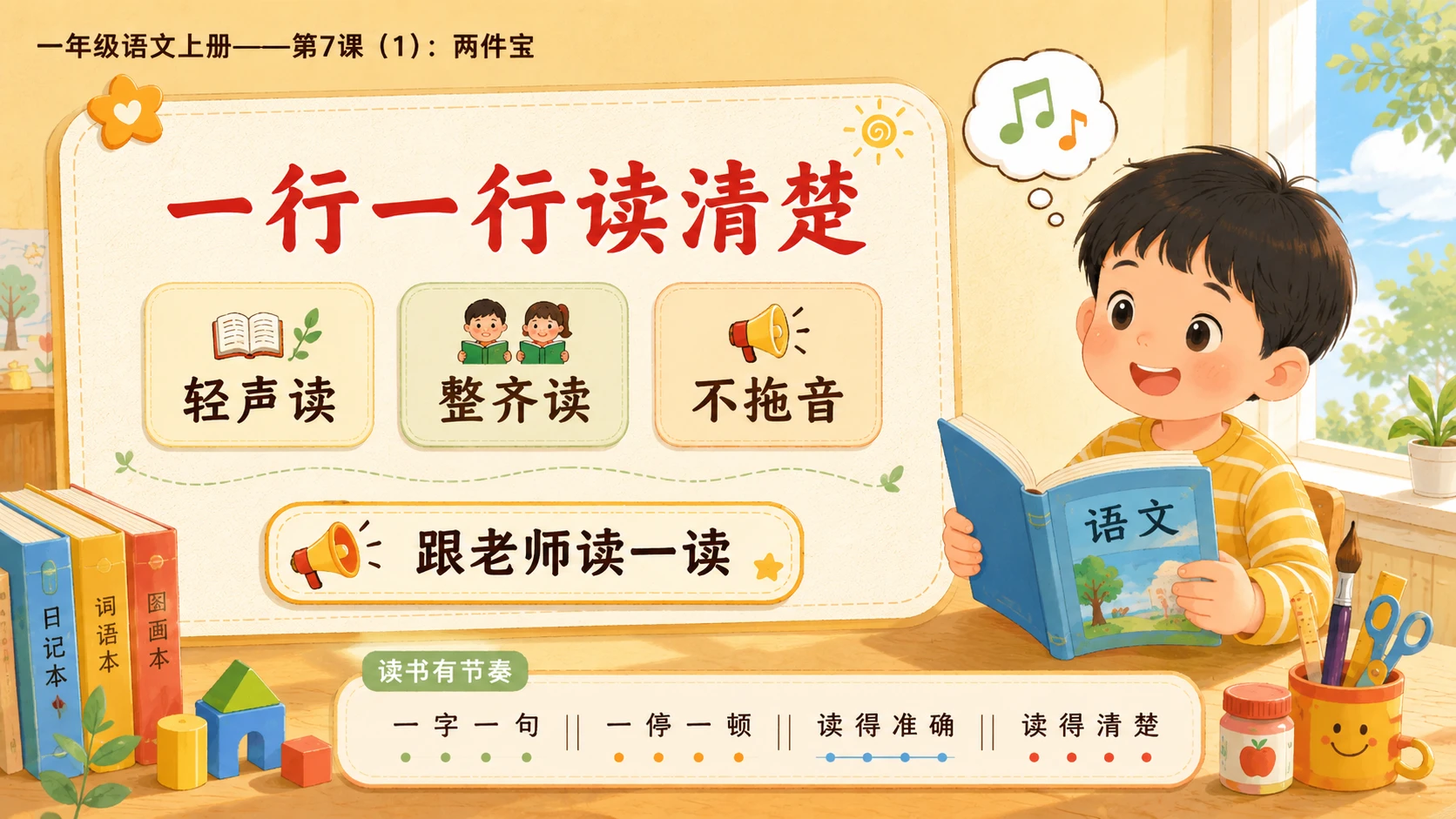 小学六年制统编教材系列课件——一年级语文上册第7课（1）：两件宝 - 预览图6