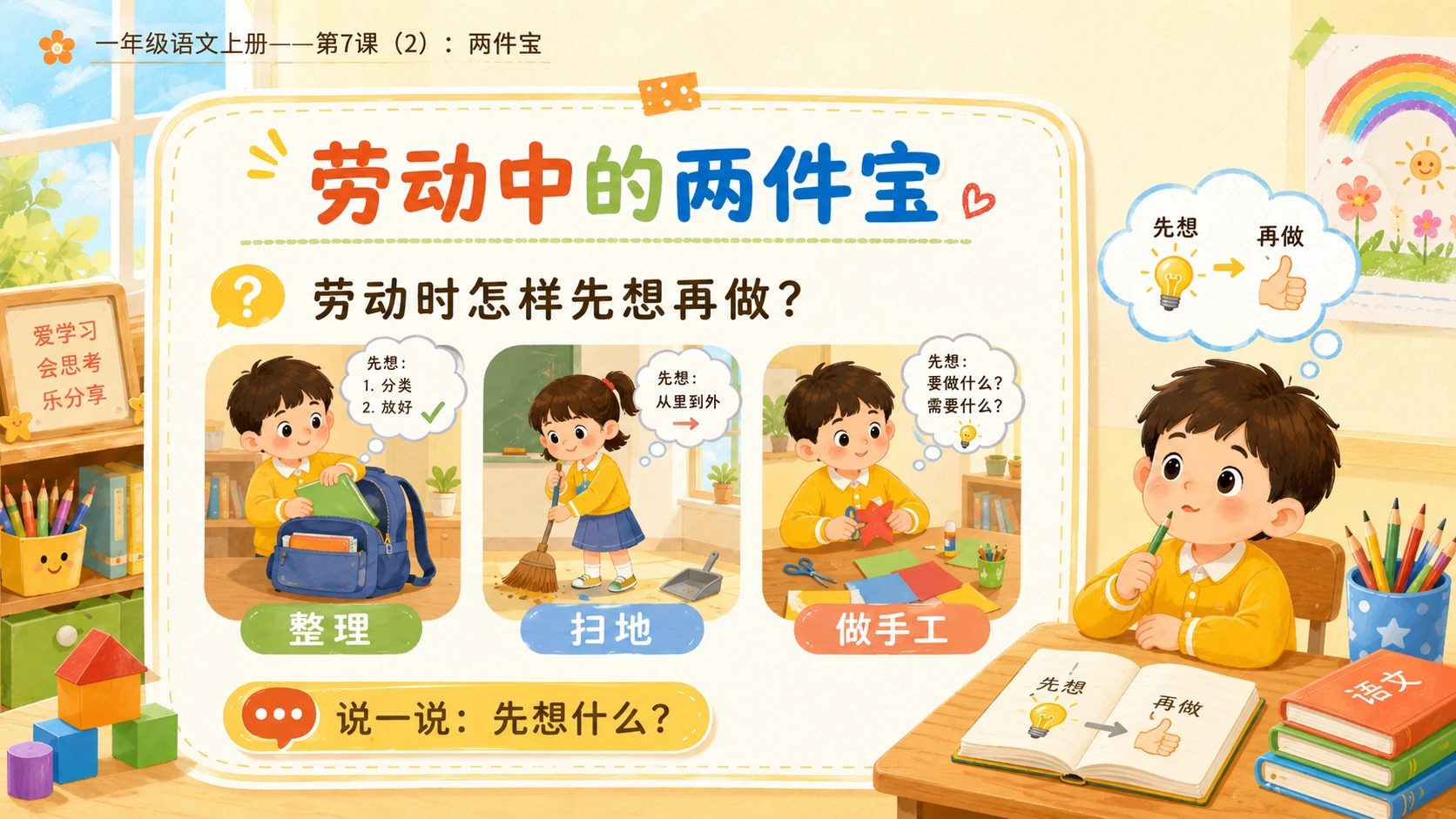 小学六年制统编教材系列课件——一年级语文上册第7课（2）：两件宝 - 预览图15