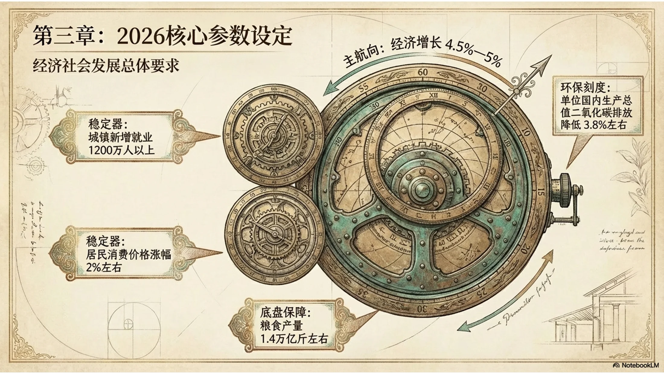 达芬奇手绘风格政府工作报告PPT - 预览图3