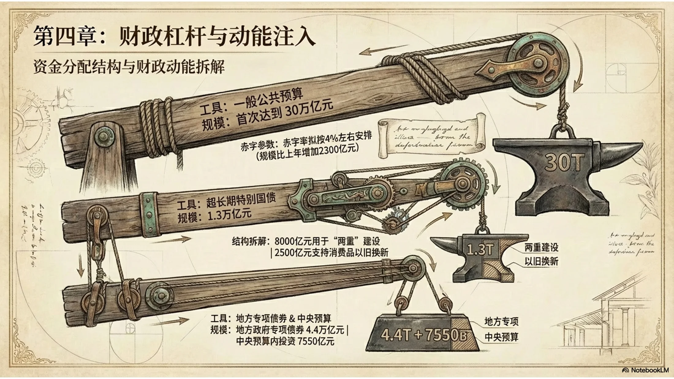 达芬奇手绘风格政府工作报告PPT - 预览图4