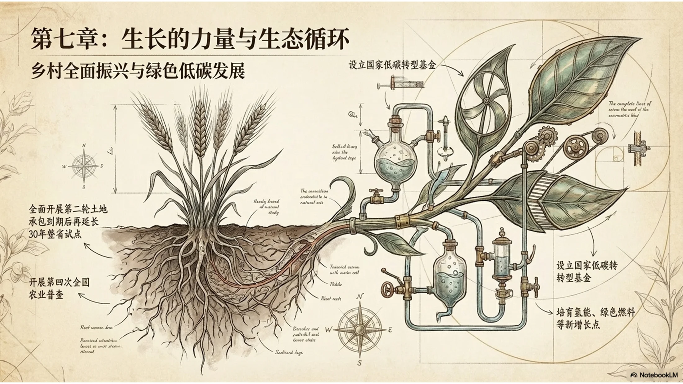 达芬奇手绘风格政府工作报告PPT - 预览图7