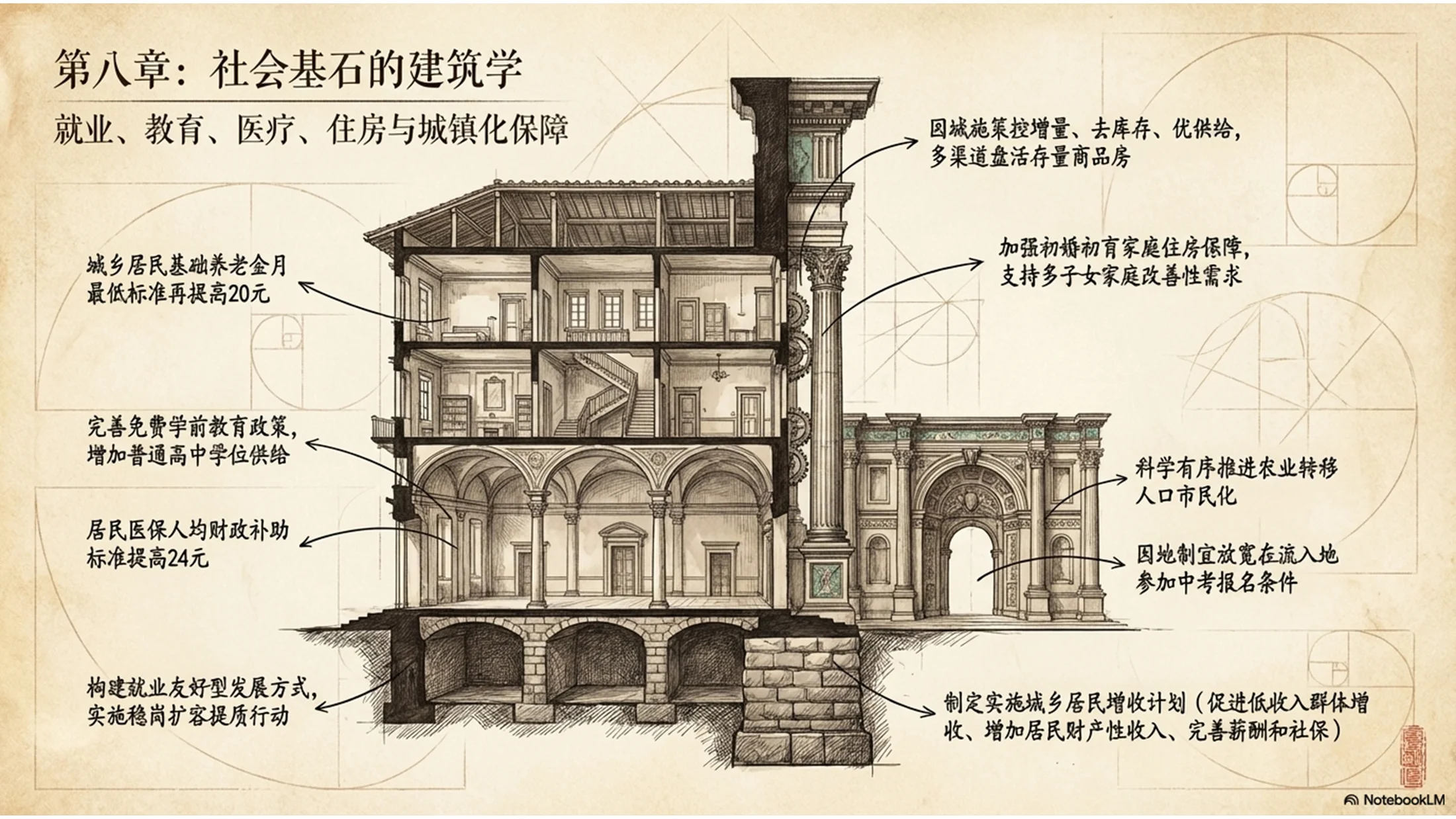 达芬奇手绘风格政府工作报告PPT - 预览图8