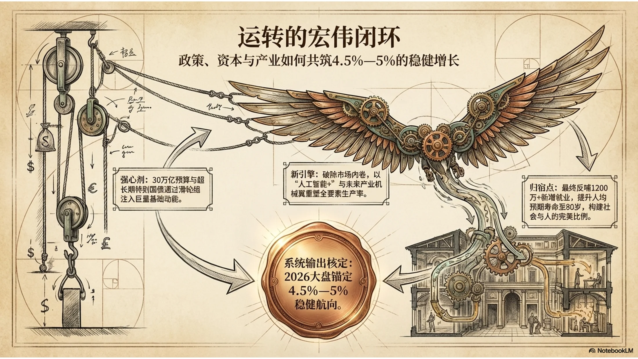 达芬奇手绘风格政府工作报告PPT - 预览图9