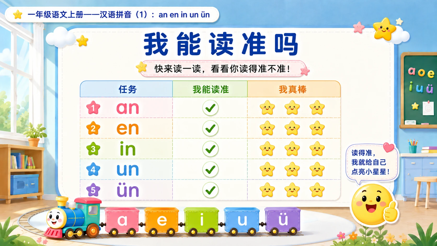 小学六年制统编教材系列课件——一年级语文上册：an en in un ün（1） - 预览图14