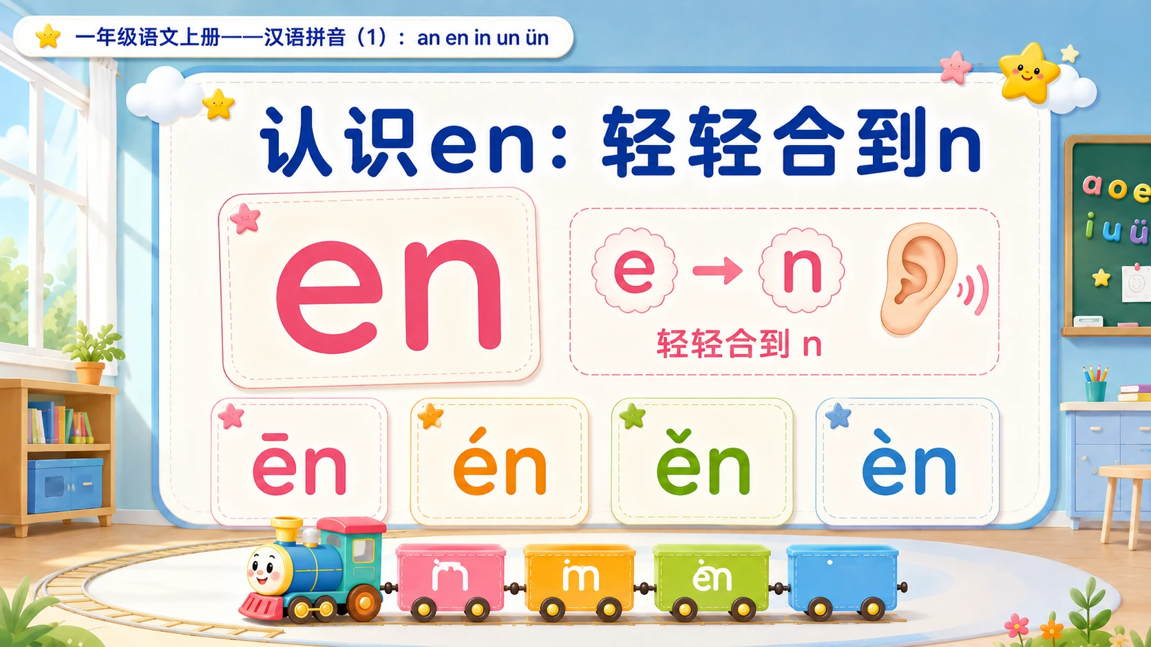 小学六年制统编教材系列课件——一年级语文上册：an en in un ün（1） - 预览图5