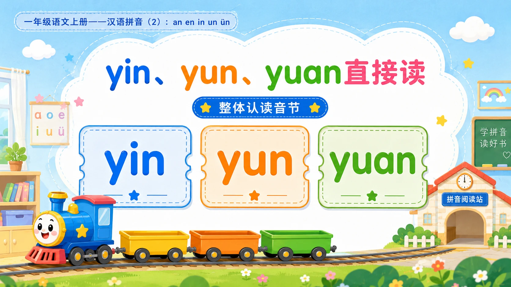 小学六年制统编教材系列课件——一年级语文上册：an en in un ün（2） - 预览图15