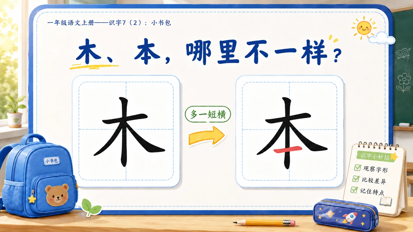 小学六年制统编教材系列课件——一年级语文上册：小书包（2） - 预览图16