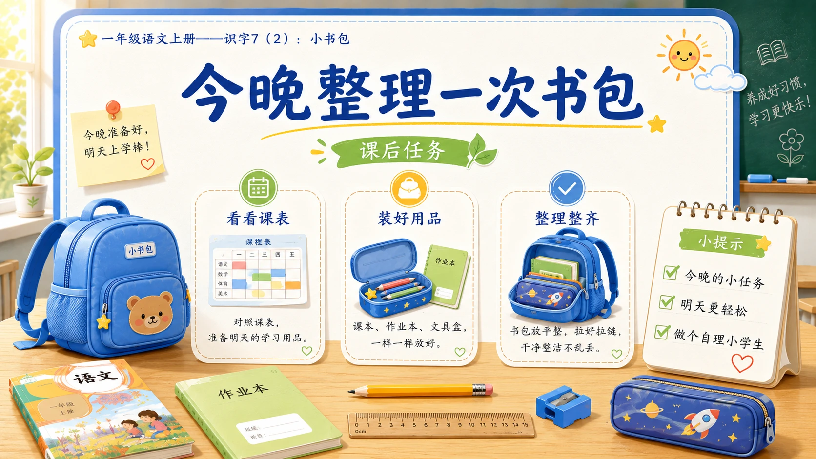 小学六年制统编教材系列课件——一年级语文上册：小书包（2） - 预览图10