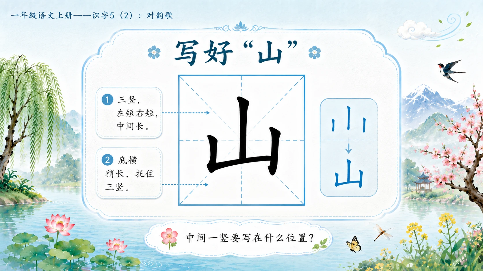 小学六年制统编教材系列课件——一年级语文上册：识字5 对韵歌（2） - 预览图14