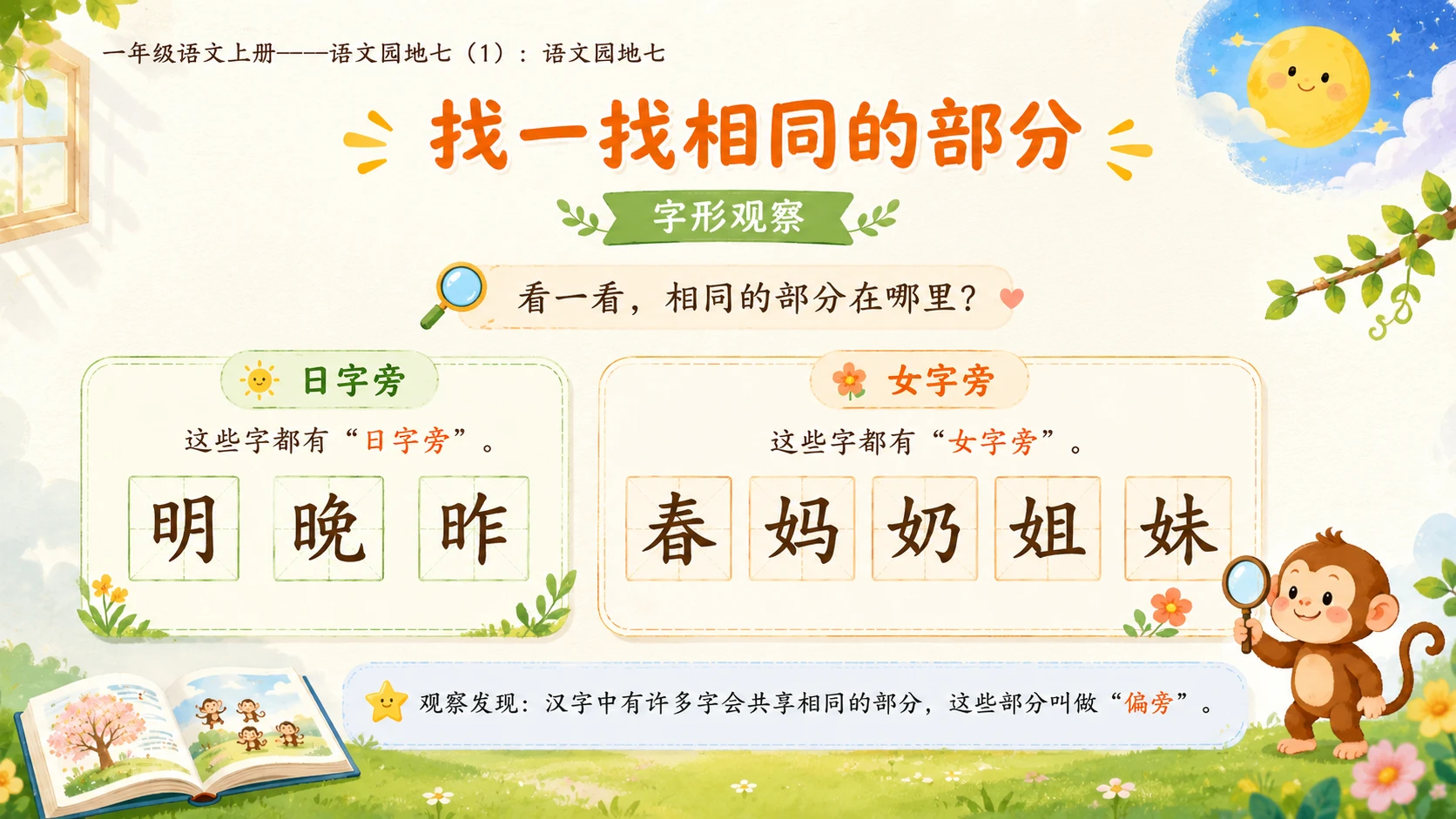 小学六年制统编教材系列课件——一年级语文上册：语文园地七（1） - 预览图16