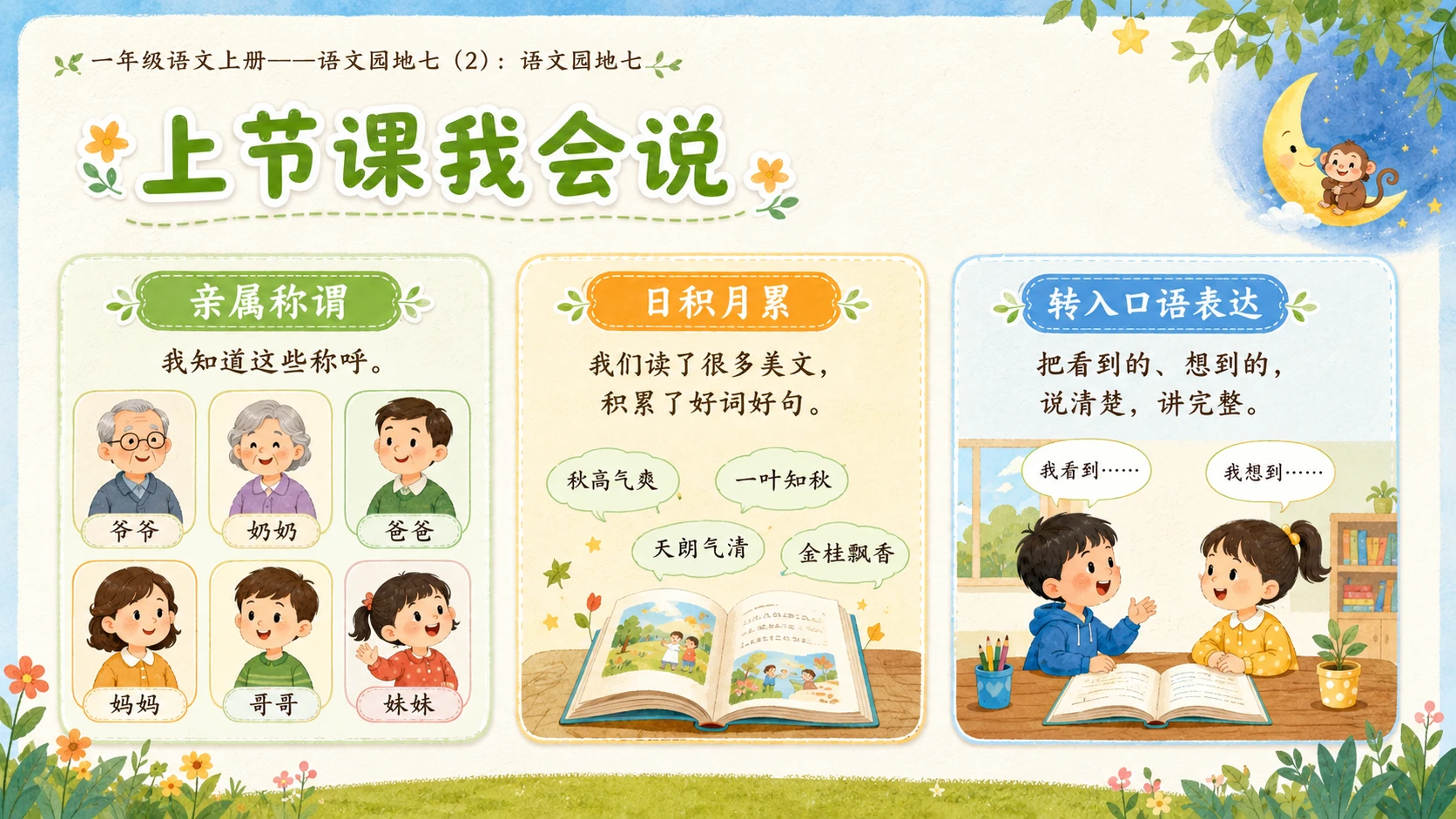 小学六年制统编教材系列课件——一年级语文上册：语文园地七（2） - 预览图2