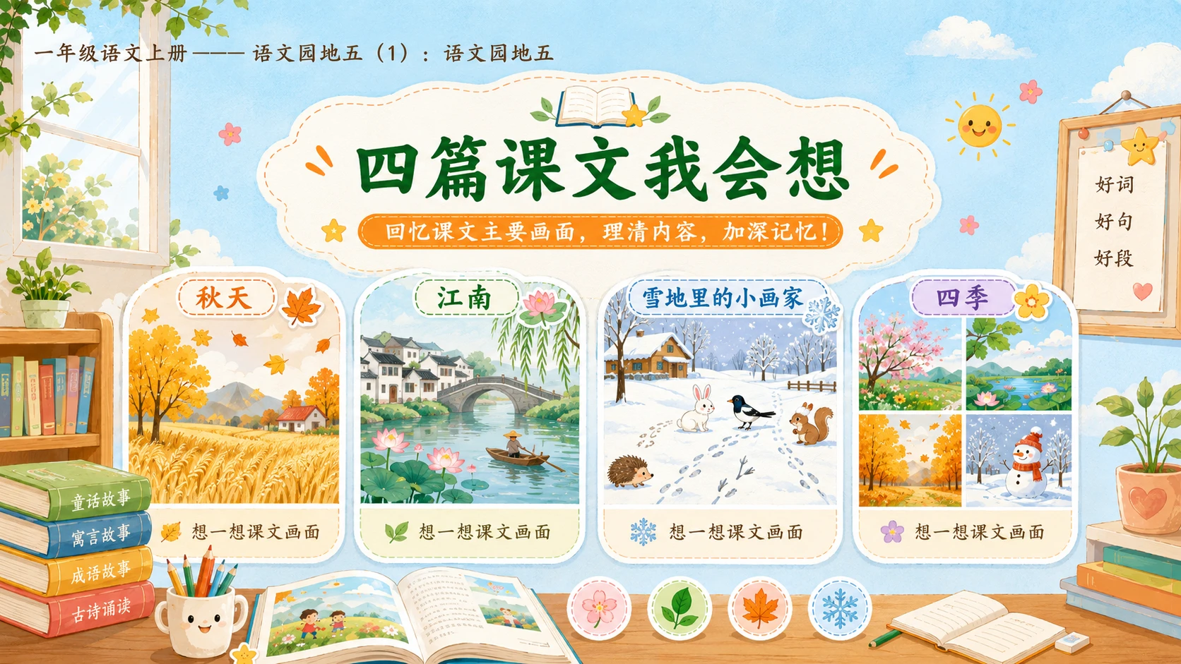 小学六年制统编教材系列课件——一年级语文上册：语文园地五（1） - 预览图3