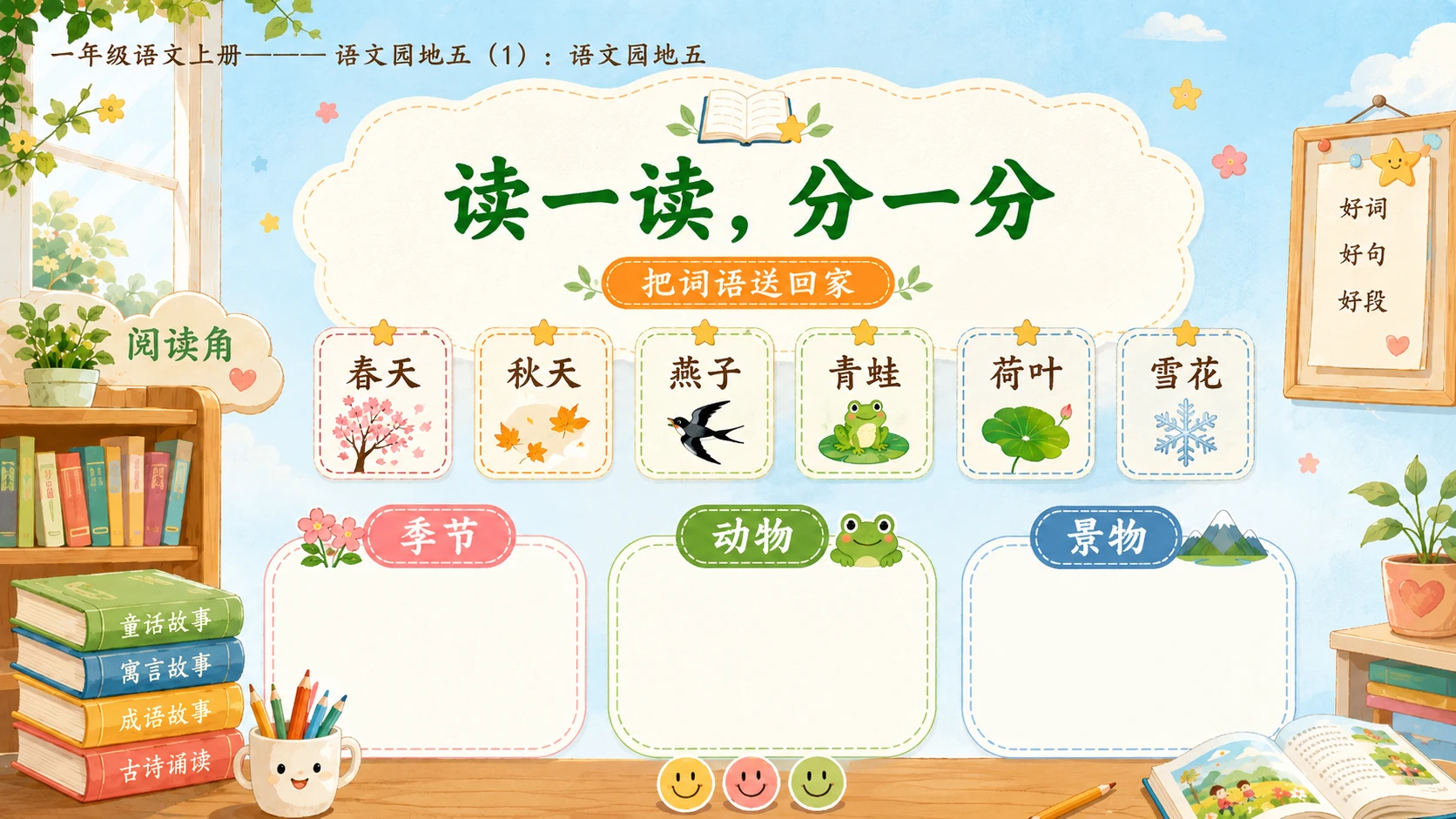 小学六年制统编教材系列课件——一年级语文上册：语文园地五（1） - 预览图5