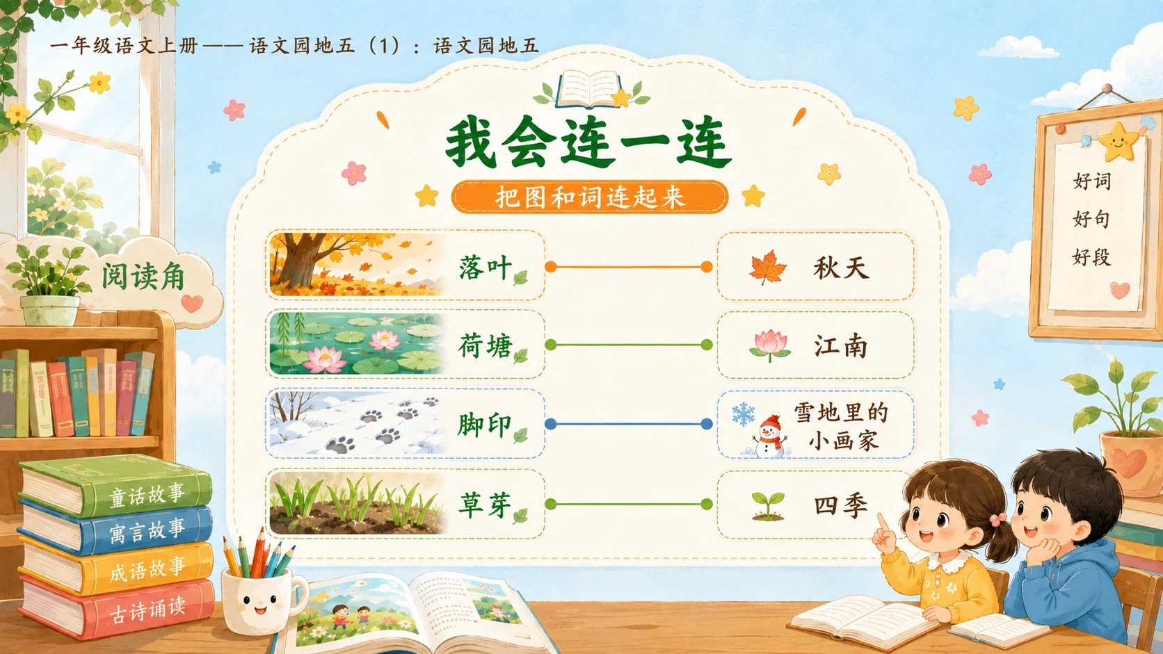 小学六年制统编教材系列课件——一年级语文上册：语文园地五（1） - 预览图6