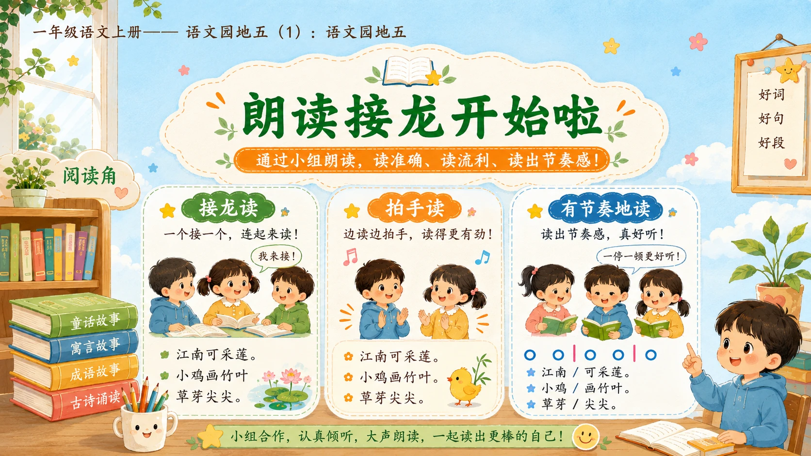 小学六年制统编教材系列课件——一年级语文上册：语文园地五（1） - 预览图7