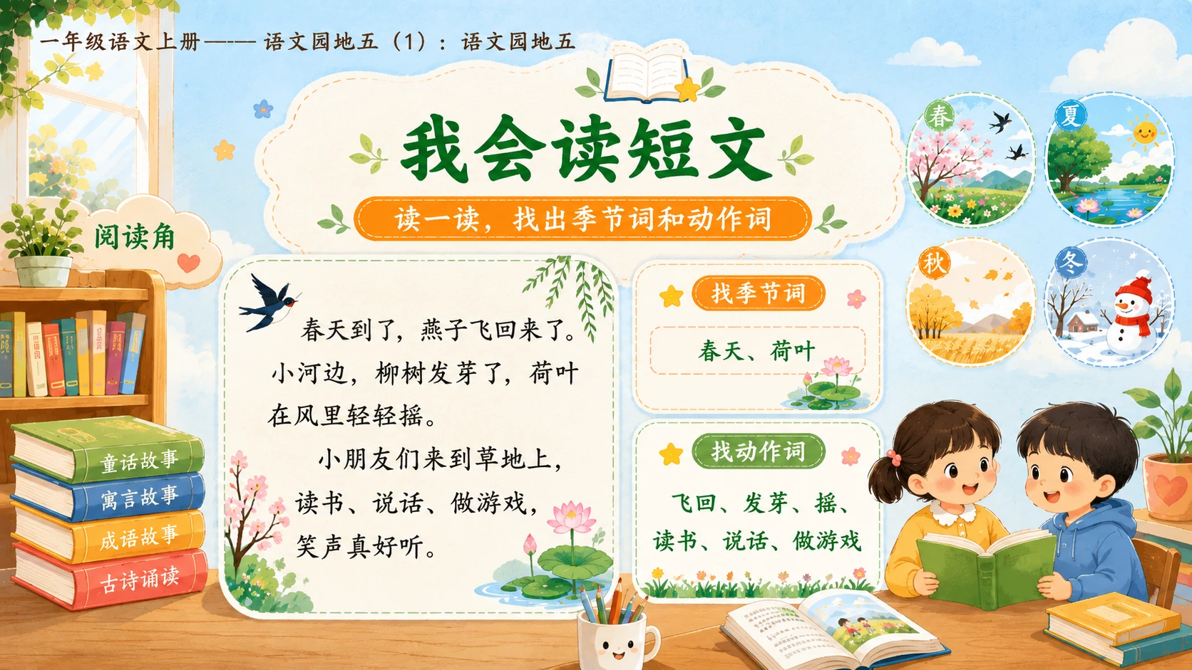 小学六年制统编教材系列课件——一年级语文上册：语文园地五（1） - 预览图9