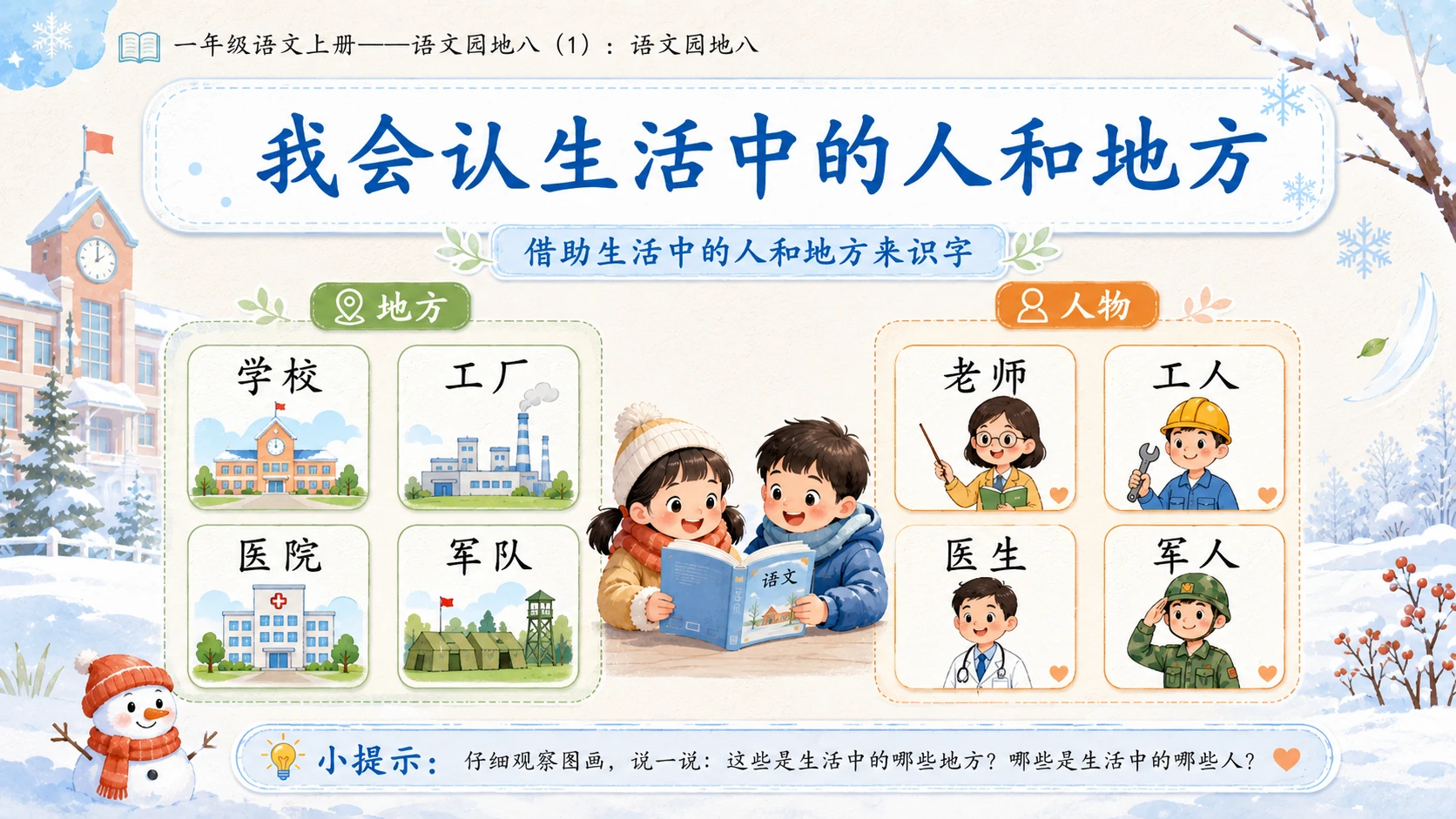 小学六年制统编教材系列课件——一年级语文上册：语文园地八（1） - 预览图3