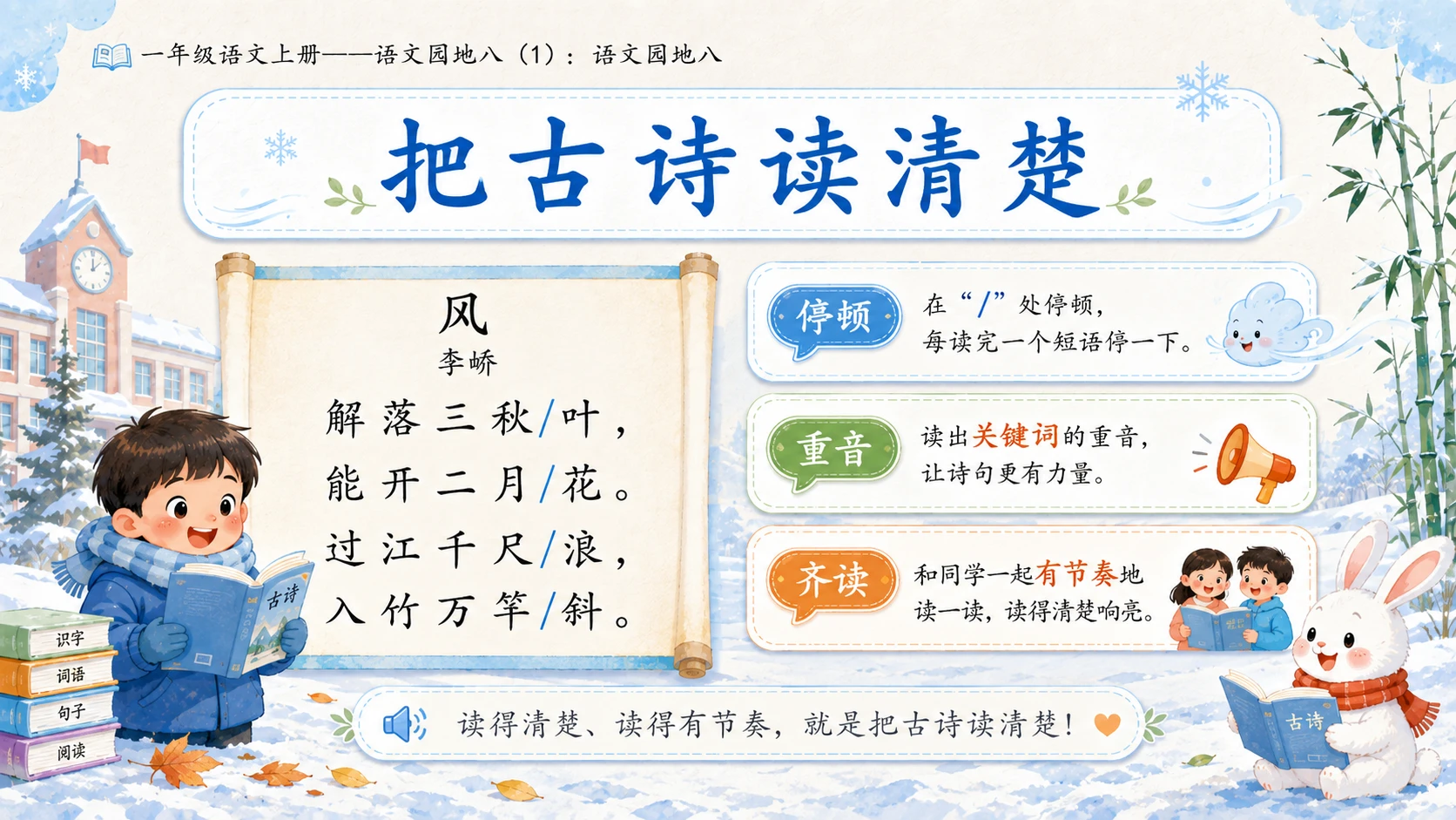 小学六年制统编教材系列课件——一年级语文上册：语文园地八（1） - 预览图7