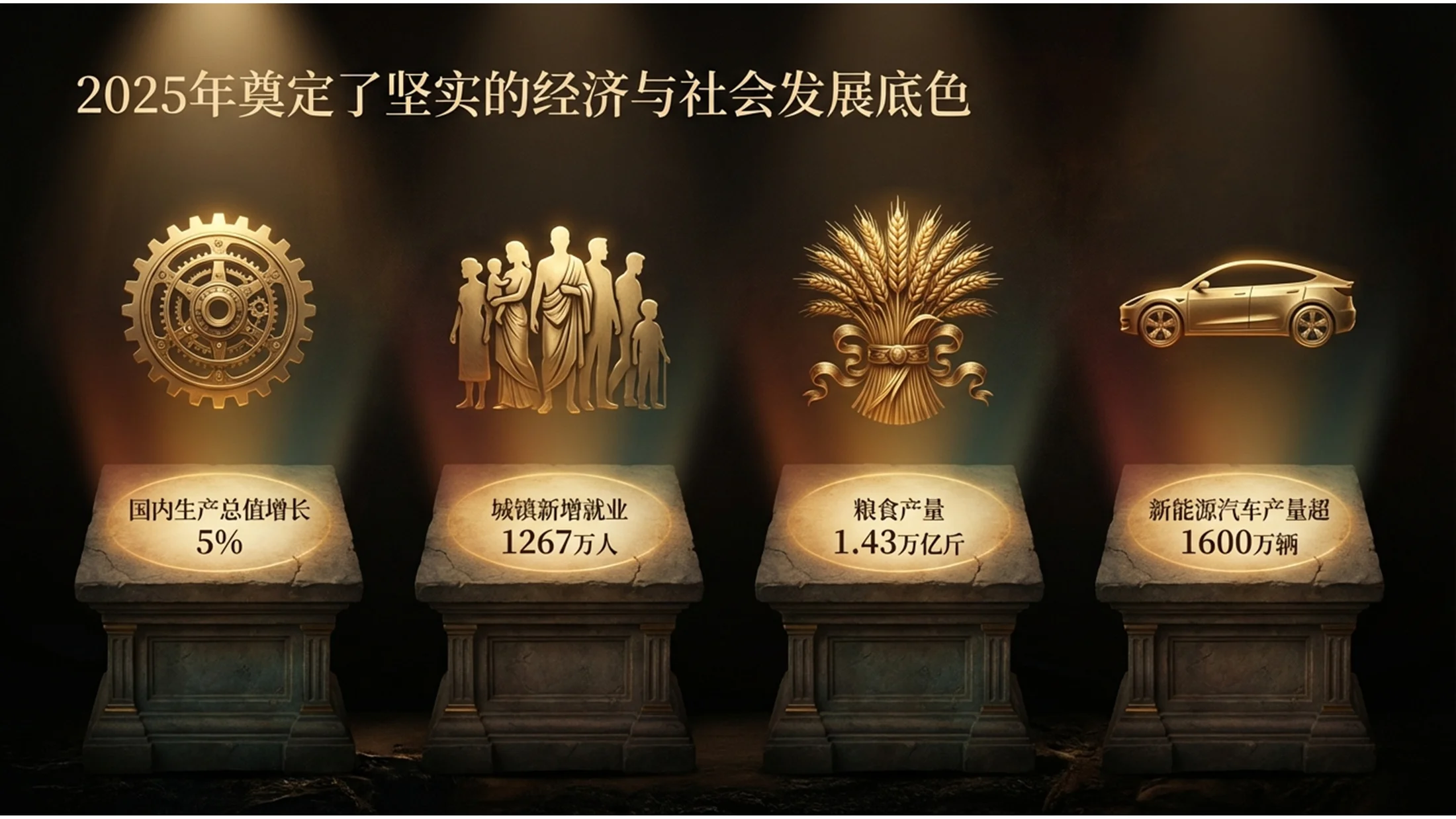伦勃朗光影强调风格政府工作报告PPT - 预览图1